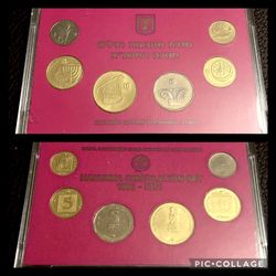 1990 Israel Official Mint Hanukkah Uncirculated 6 Coin Set