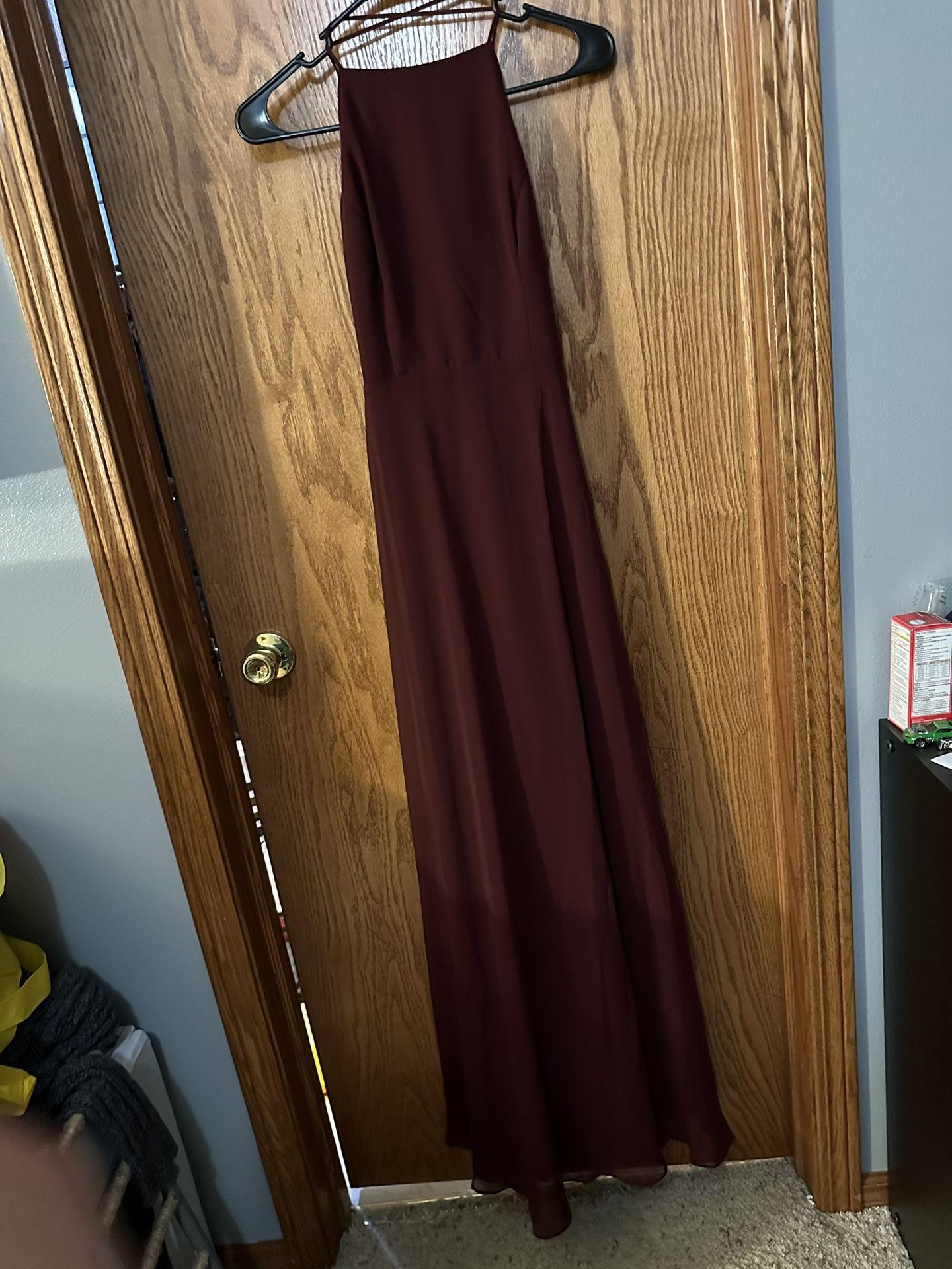 Levkoff Maroon Halter Top