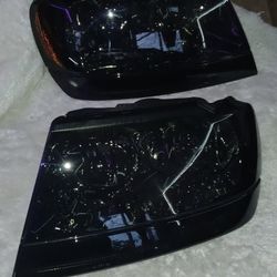 Smoke Color Headlight Covers For 1(contact info removed) Jeep Grand Cherokee 