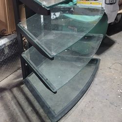 Tv Glass Stand Used $10