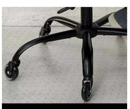 Office Chair Mat For Carpet Floor, Slip Resistant Heavy Duty Under Desk Protector Carpeted Floors, No Divot Plastic Rolling Computer Mats, Smooth Glid