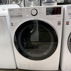 LG white front load washer