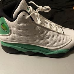 Jordan 13 White Lucky Green 