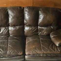 Couch Leather Reclining