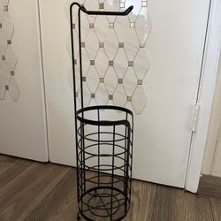 Toilet Paper Holder Black Metal 