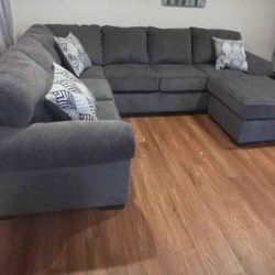 Large Grey Sectional Sofa 