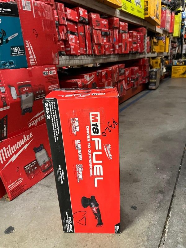 MILWAUKEE M18 CORDLESS 21 MM RANDOM ORBITAL POLISHER $319