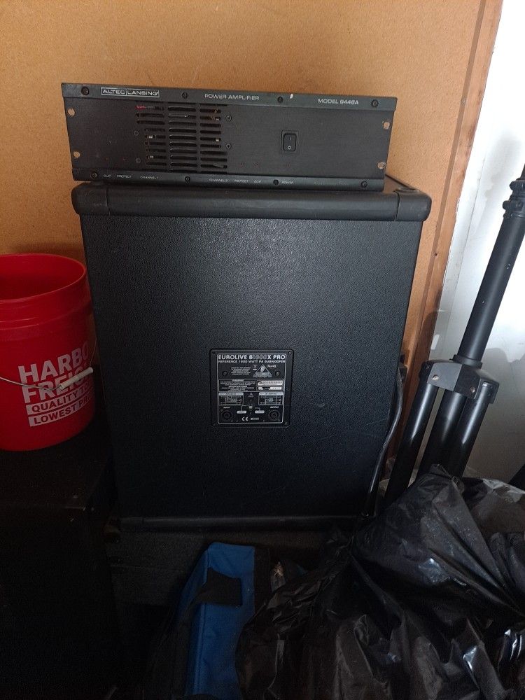 18 Inch Pasive Subwoofer. Altec Amplifier