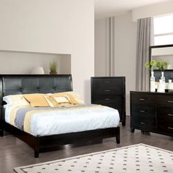 Brand New Espresso King Size 4pc Bedroom Set 