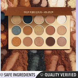 New SHEGLAM Afterglow Palette 15-Color Matte Gilding Shimmer Eyeshadow Palette Neutral And Cool Tones Long Lasting Soft Smooth Protessional Eyeshadow 