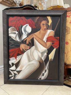 A Magnificent Reproduction of “Ira Perrot” Oil Painting on Canvas Signed🌷