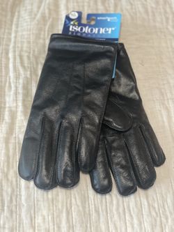 New Isotoner Smartouch Black Gloves 