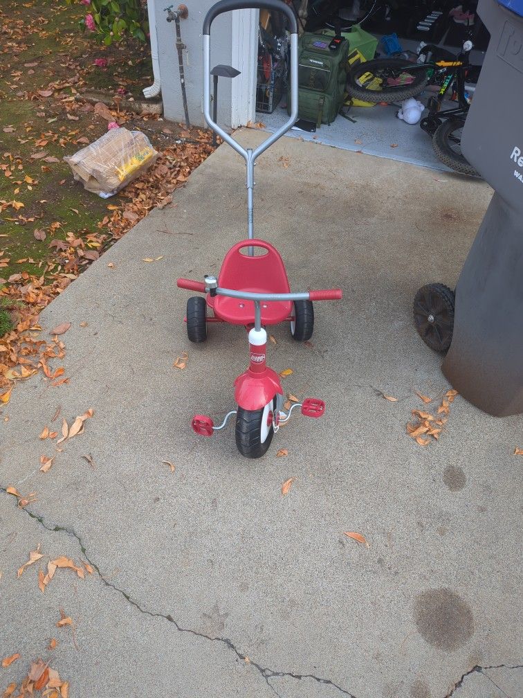 Radio Flyer Tricycle With Push Handle