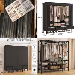 Large portable clothes storage