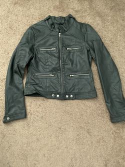 Dark Grey Womens leather jacket