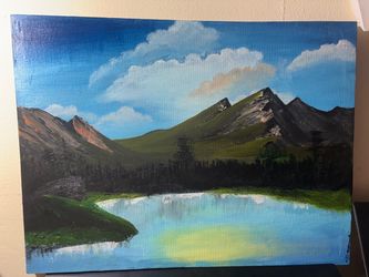 Pintura de paisaje - hecha a mano