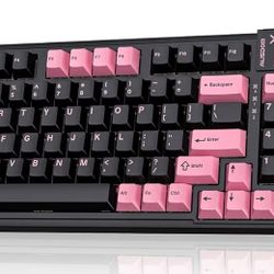 Pro Silent Wireless Mechanical Keyboard (Black & Pink) ⌨️🌈
Tri-Mode: BT / 2.4G / USB-C | Backlit | Quiet Design