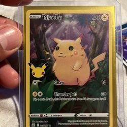 Pokemon card: Pikachu 25th celebration