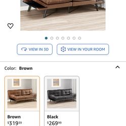 Sleeper Futon Bed Sofa Memory Foam Couch