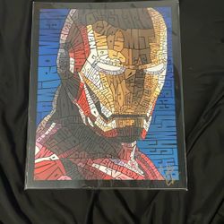 Iron man art piece made of words!