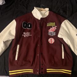 Plus Man Badge Varsity Jacket