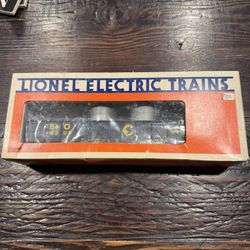 1983 Lionel O 27 Gauge, B & O RR Chessie Long Gondola w Cannisters #6-6208, New?