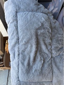 Gray Plush Pet Bed