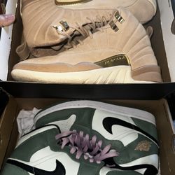 2 pairs of shoes jordan’s 1/12 size 8 and 8.5