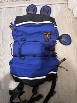 Outward Hound Blue Black Dog Backpack Pet Travel Gear Adjustable Harness Vesti