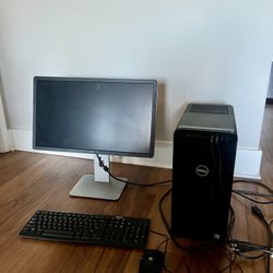 Dell Desktop Computer With Mouse and Keyboard