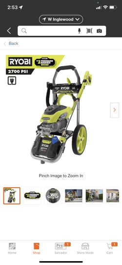 RYOBI 2700 PSI 1.1 GPM Cold Water Electric Pressure Washer