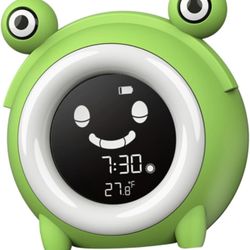 Cartoon nightlight alarm clock for boy or a girl sleep trainer