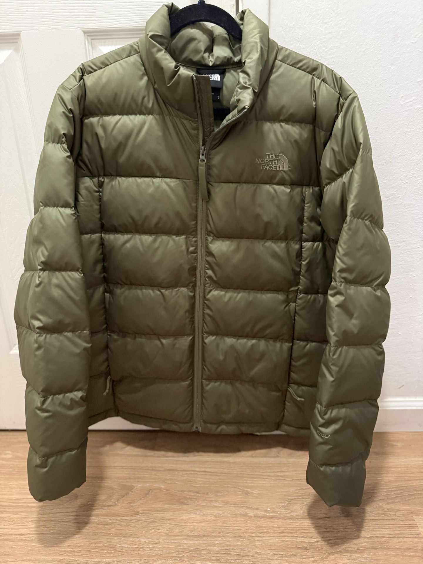 The North Face Men Olive Green Puffer Jacket