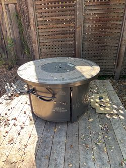 Round Propane Fire Pit Table