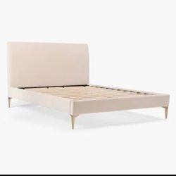 West Elm King Bed Soft frame Upholstered