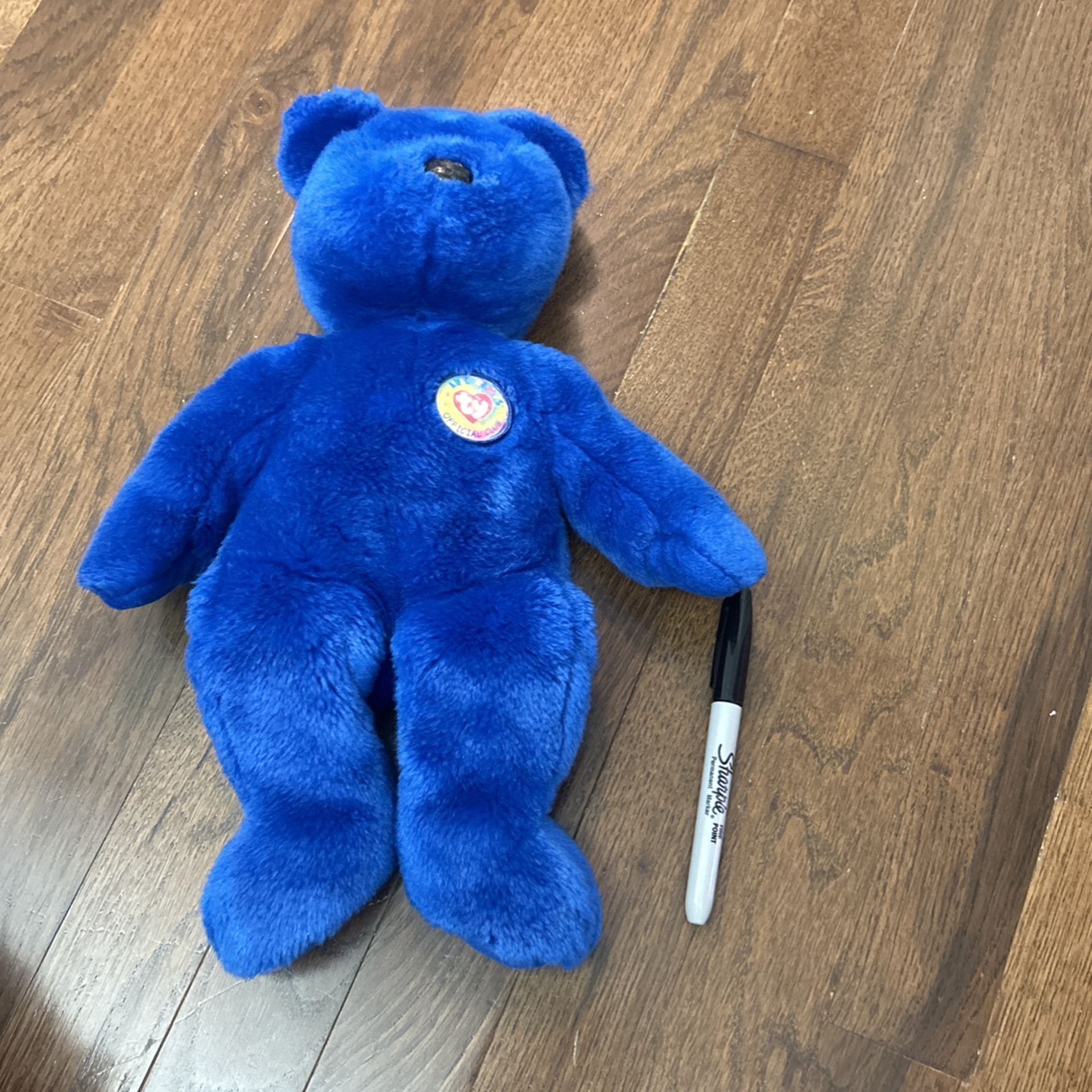 Blue Beanie Bear