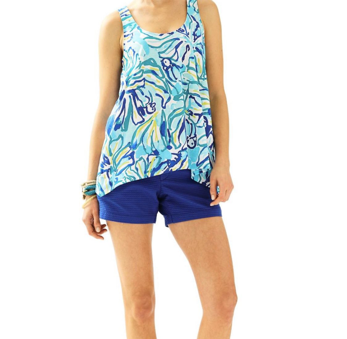 Lilly Pulitzer Monterey Tank Pool Blue Stay Cool