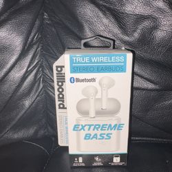 Billboard True Wireless Stereo Earbuds Bluetooth, Extended Bass, Sealed