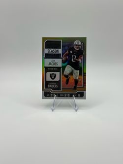 2023 Panini Contenders Season Ticket Gold 5/5 Josh Jacobs #55 Raiders