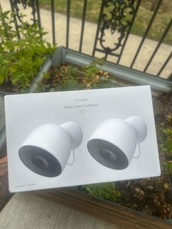 Google Nest Cam Outdoor (Wired, 2nd Gen) - Security Camera - Snow - 2 Pack