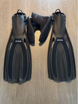 Edge Scuba Fins + 6mm Booties Set