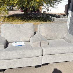 Set of 2 Gray Accent Chairs