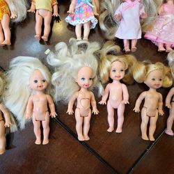 Vintage Barbie Doll Lot Of 11, 1990s Barbie Style Baby Dolls