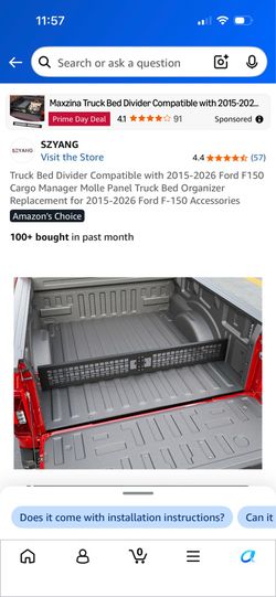 “NEW” Ford F150 bed Seperator