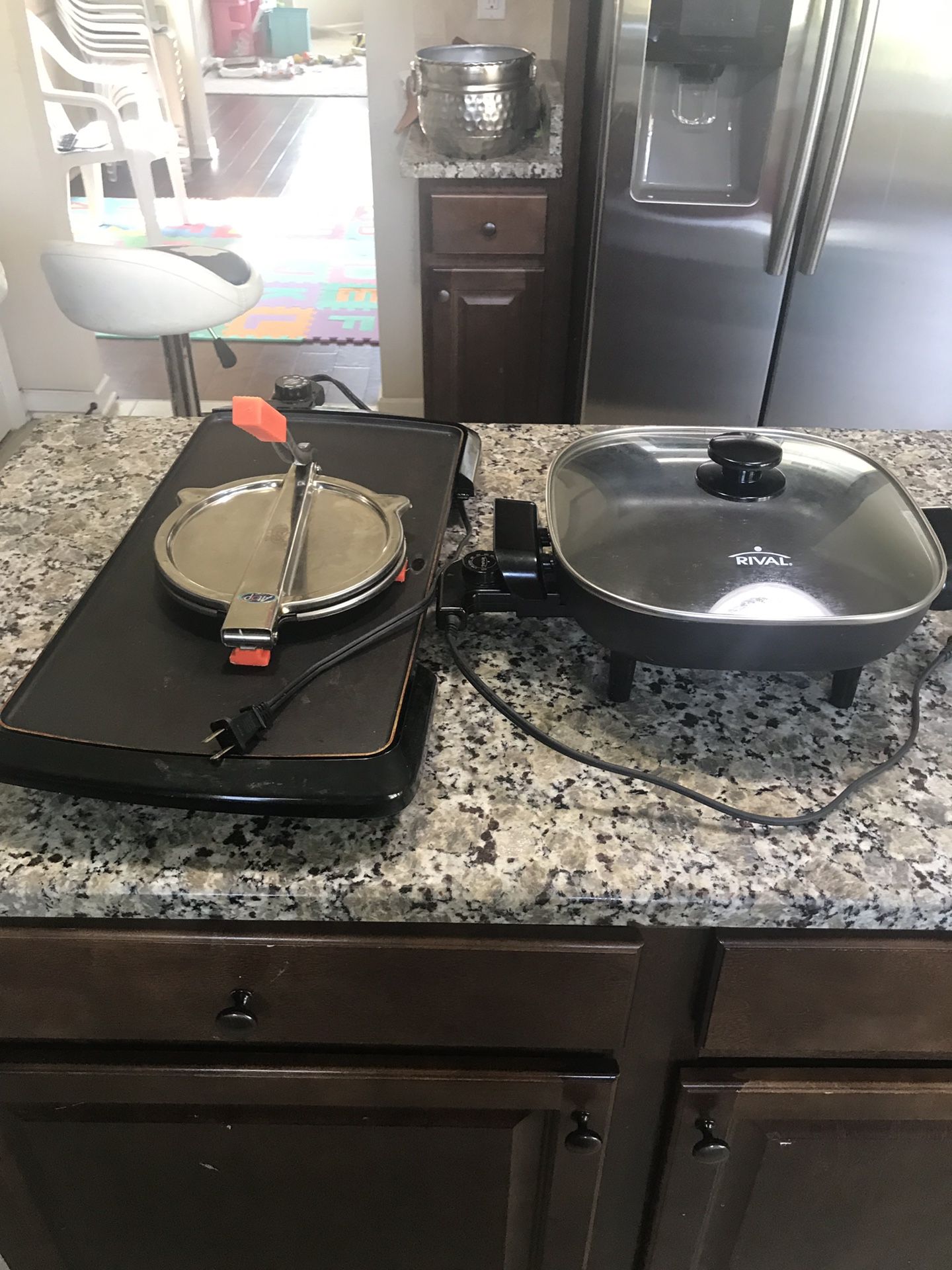 Rival Electric grill , Presto electric griddle , tortilla press for