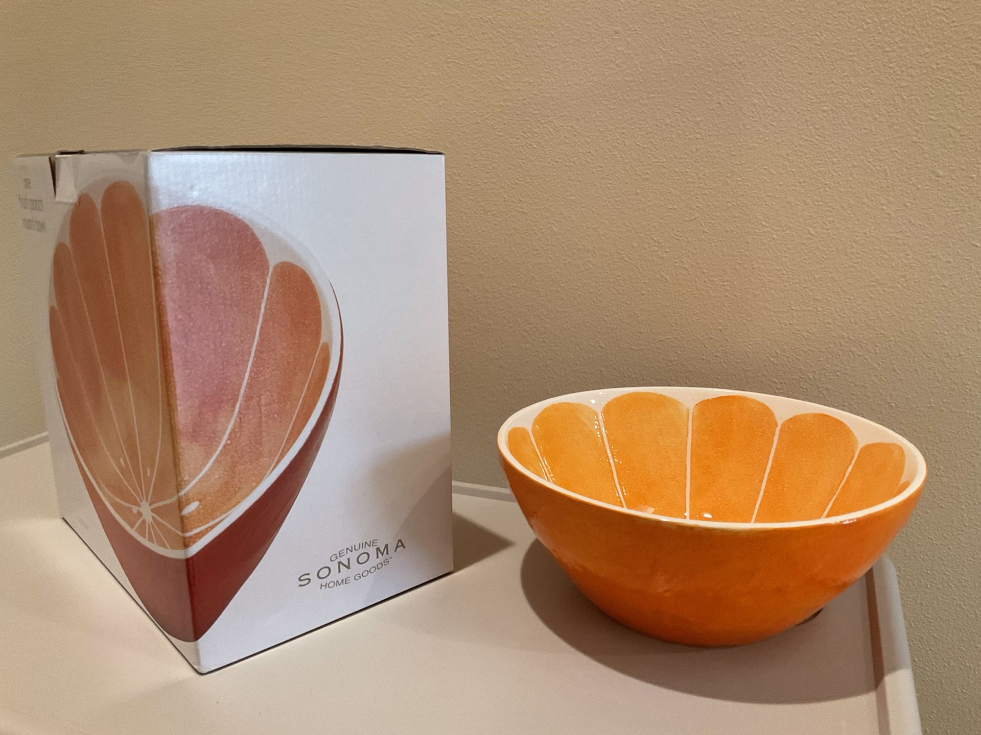 Punch Bowl shaped like half an Orange Fruit - Sonoma