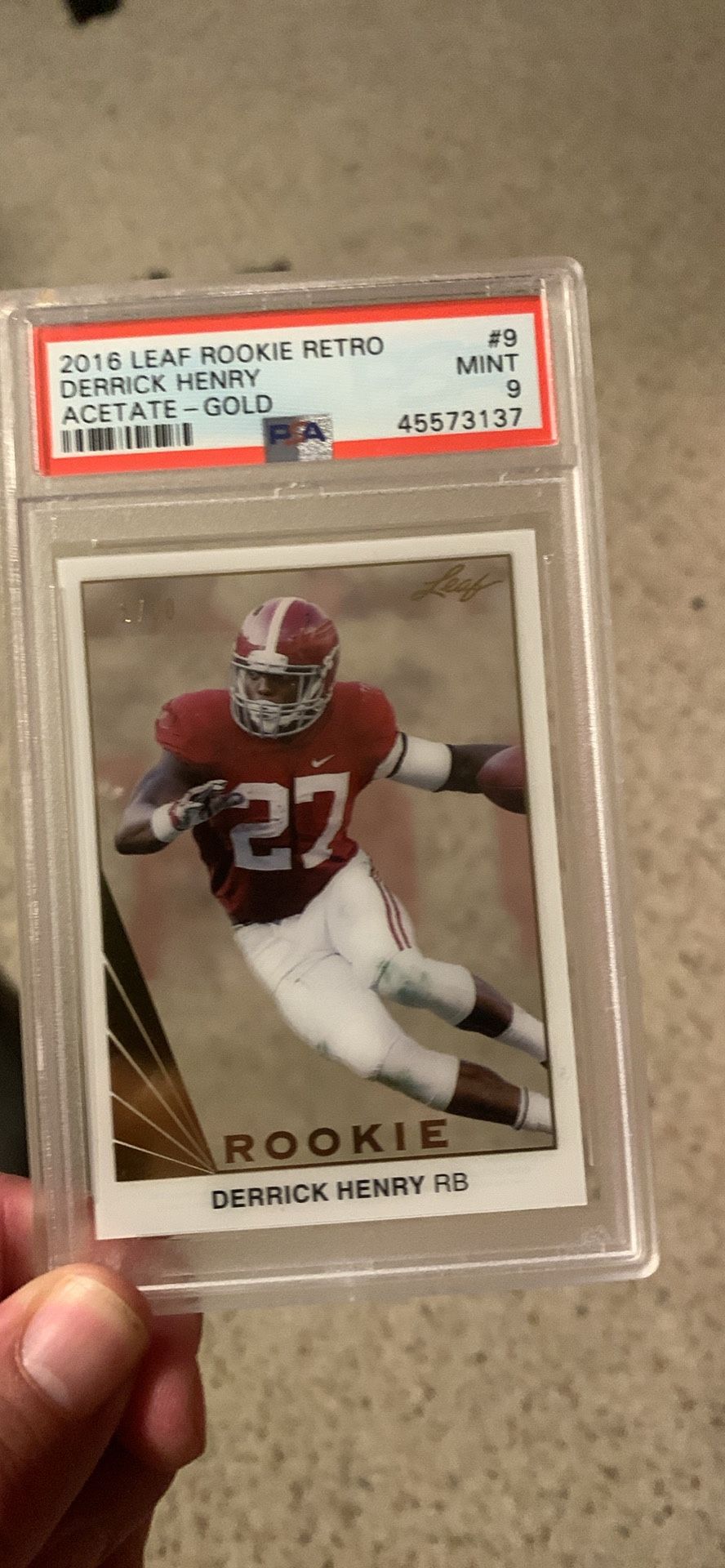 2016 Leaf Gold Rookie /10 Derrick Henry Pop1 Highest Pop Is This 9