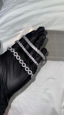 Moissinite + Zirconia Bracelets (7 inches)