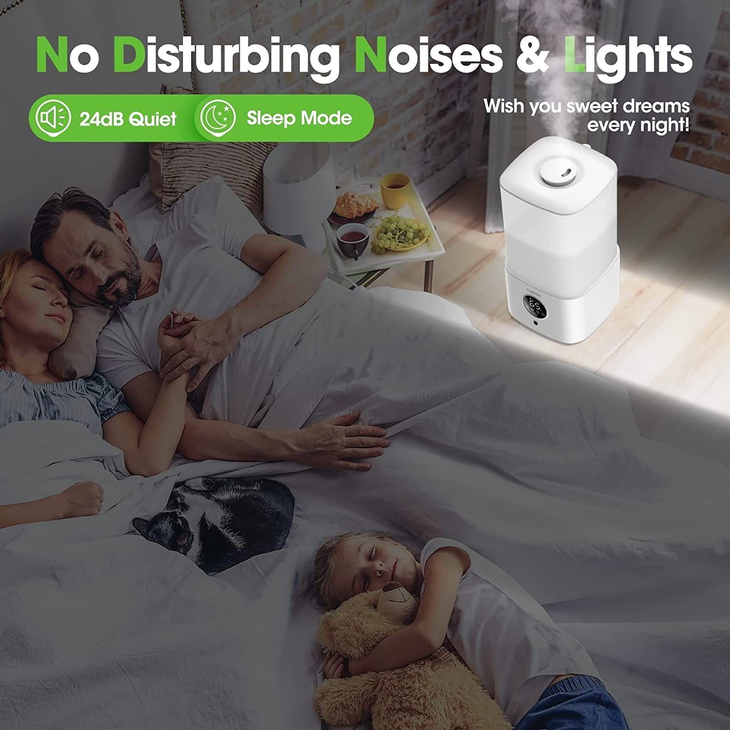 Humidifiers , 2.5L , 7-Color Light Baby Humidifiers for Nursery