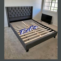 BRAND NEW QUEEN PLATFORM BED FRAME WITH BAMBOO MATTRESS INCLUDED $369